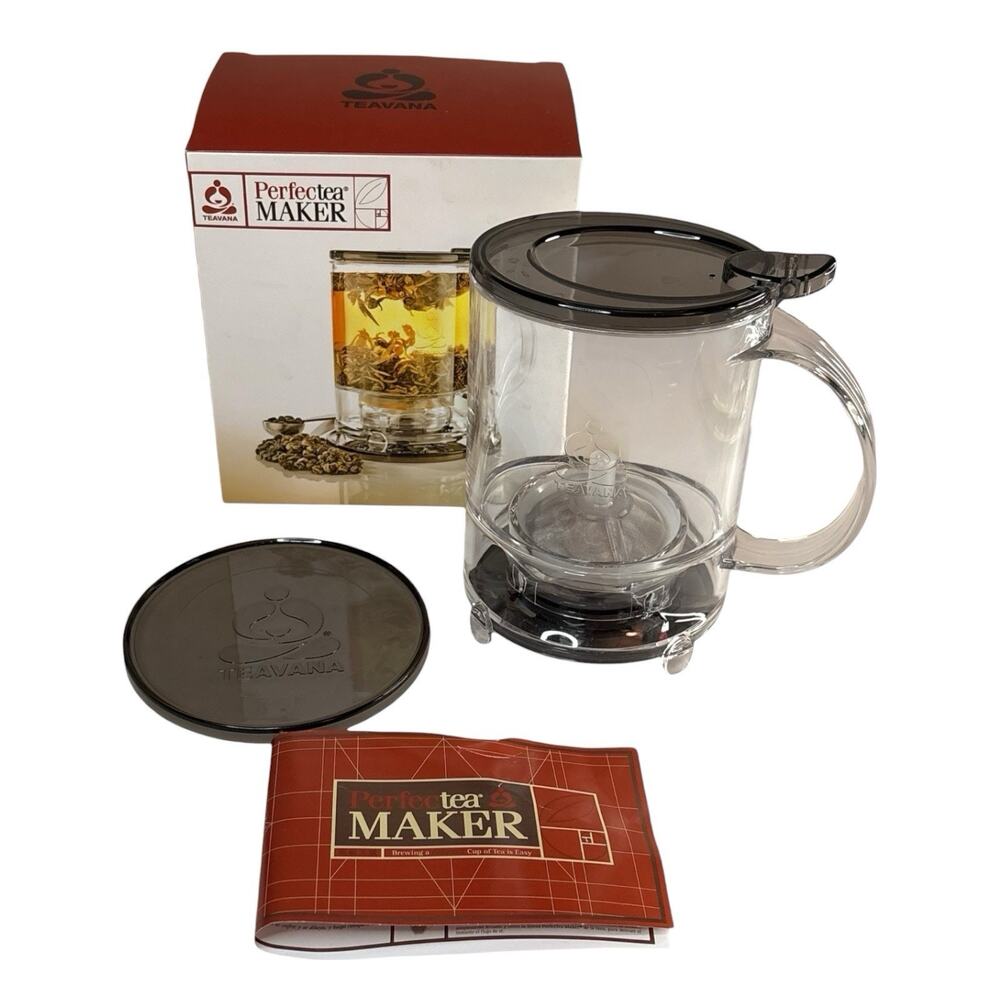 EUC Teavana PerfecTea 16 Ounce Tea Maker Black Original Box Drinkware Kitchen